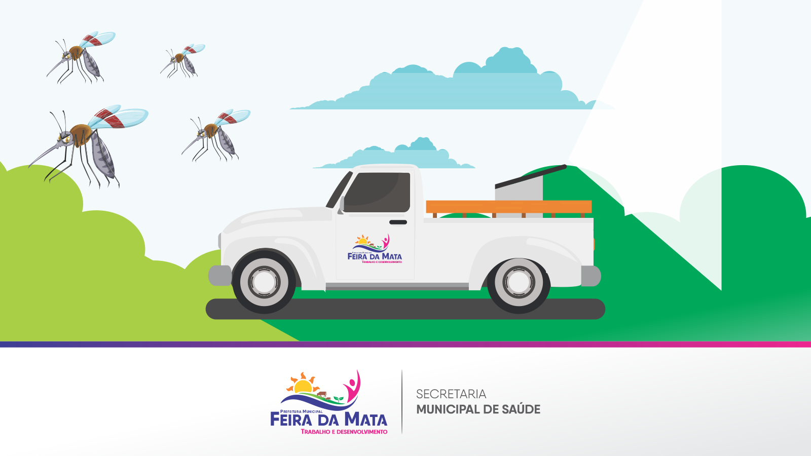 Prefeitura de Feira da Mata reforça o combate ao aedes aegypti com carro fumacê